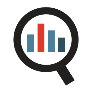 Magnifying glass revealing SEO data