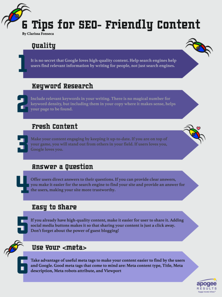 6 Tips to write better content (infographic)